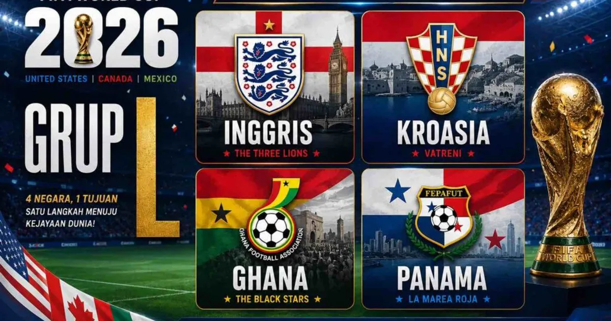 Bedah Grup L Piala Dunia 2026: Misi Besar Inggris Bersama Kroasia, Ghana, dan Panama
