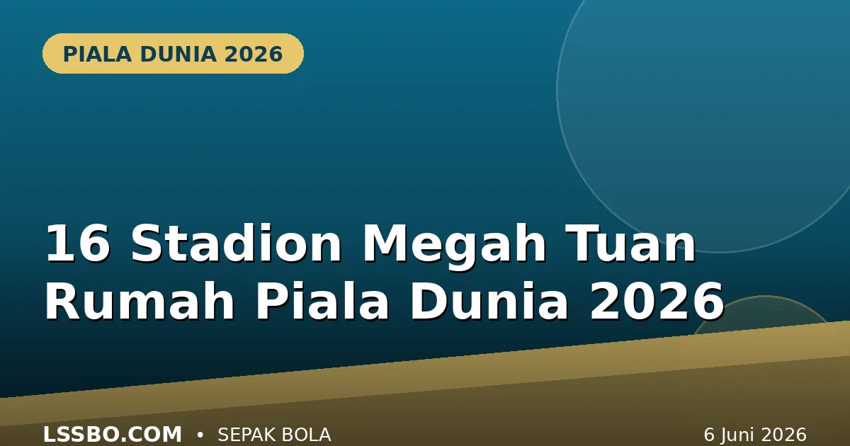 16 Stadion Megah Tuan Rumah Piala Dunia 2026, dari Estadio Azteca hingga MetLife