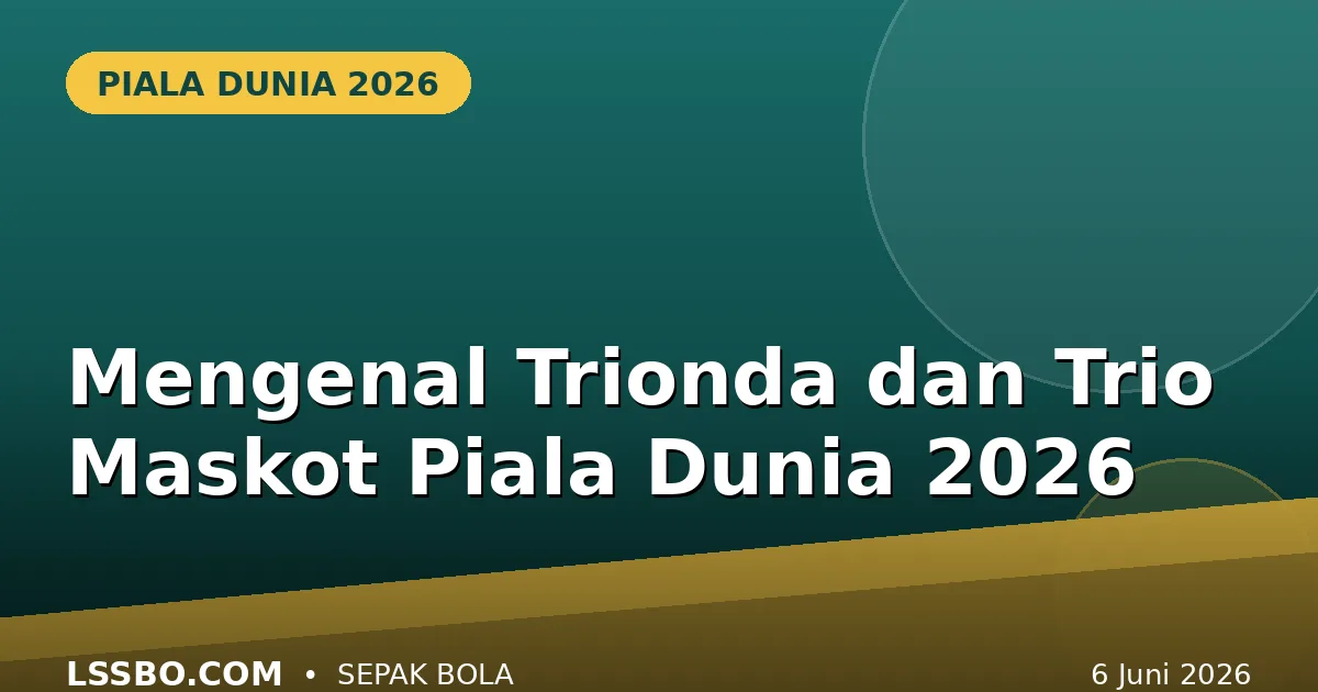 Mengenal Trionda dan Trio Maskot Piala Dunia 2026: Inovasi dan Warna Turnamen